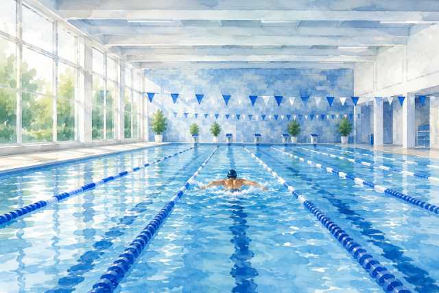 backstroke-practice-wide-indoor-competition-pool-watercolor